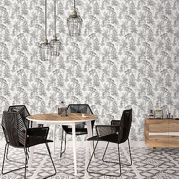 Galerie Wallcoverings Product Code 7311 - Evergreen Wallpaper Collection - Grey Mica Colours -  