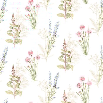 Galerie Wallcoverings Product Code AB42445 - Abby Rose 4 Wallpaper Collection - Cream Blue Pink Colours -  