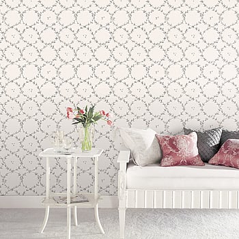 Galerie Wallcoverings Product Code AF37744 - Abby Rose 4 Wallpaper Collection - Light Grey Black Colours -  