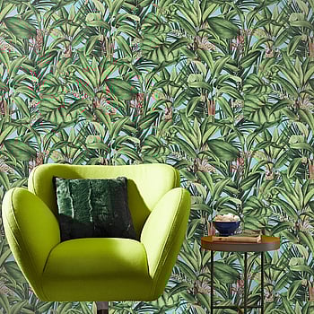 Galerie Wallcoverings Product Code AM30004 - Amazonia Wallpaper Collection - Blue Green Colours -  