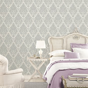 Galerie Wallcoverings Product Code CI38223 - Classic Silks 4 Wallpaper Collection - Silver, Pearl Colours -  