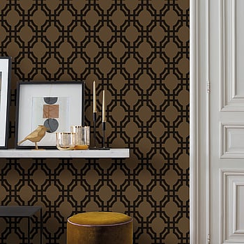 Galerie Wallcoverings Product Code DA23264 - Luxe Wallpaper Collection - Brown Black Colours -  