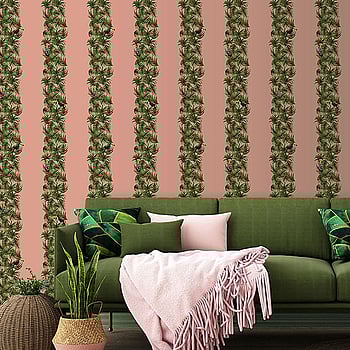 Galerie Wallcoverings Product Code ED13139 - Ted Baker Eden Wallpaper Collection - Pink Green Orange Black Colours -  