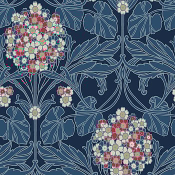 Galerie Wallcoverings Product Code ET12112 - Arts and Crafts Wallpaper Collection - Blue White Beige Pink Colours -  