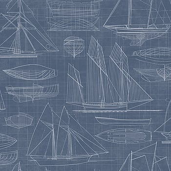 Galerie Wallcoverings Product Code G23325 - Deauville 2 Wallpaper Collection - Marine Blue White Colours -  