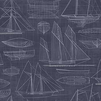 Galerie Wallcoverings Product Code G23326 - Deauville 2 Wallpaper Collection - Navy Blue White Colours -  