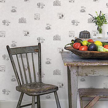 Galerie Wallcoverings Product Code G45413 - Just Kitchens Wallpaper Collection - Black Grey Colours -  