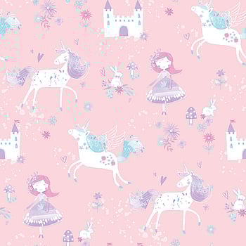 Galerie Wallcoverings Product Code G56523 - Just 4 Kids 2 Wallpaper Collection - Pink Purple Blue Colours -  