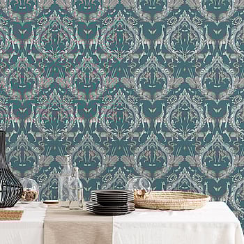 Galerie Wallcoverings Product Code G78313 - Bazaar Wallpaper Collection - Teal Colours -  