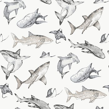 Galerie Wallcoverings Product Code G78593 - Kids & Teens Wallpaper Collection - White Greys Colours -  