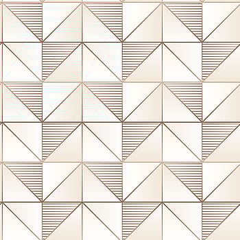Galerie Wallcoverings Product Code GX37629 - Geometrix Wallpaper Collection - Cream Rose Gold Colours -  