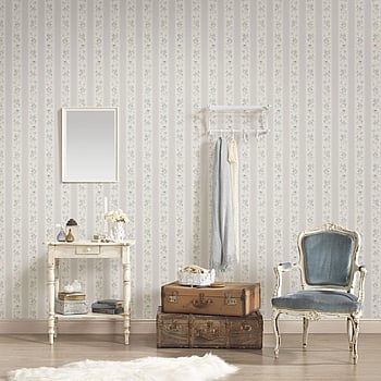 Galerie Wallcoverings Product Code MC61055 - Maison Charme Wallpaper Collection - Blue, Grey, White Colours -  